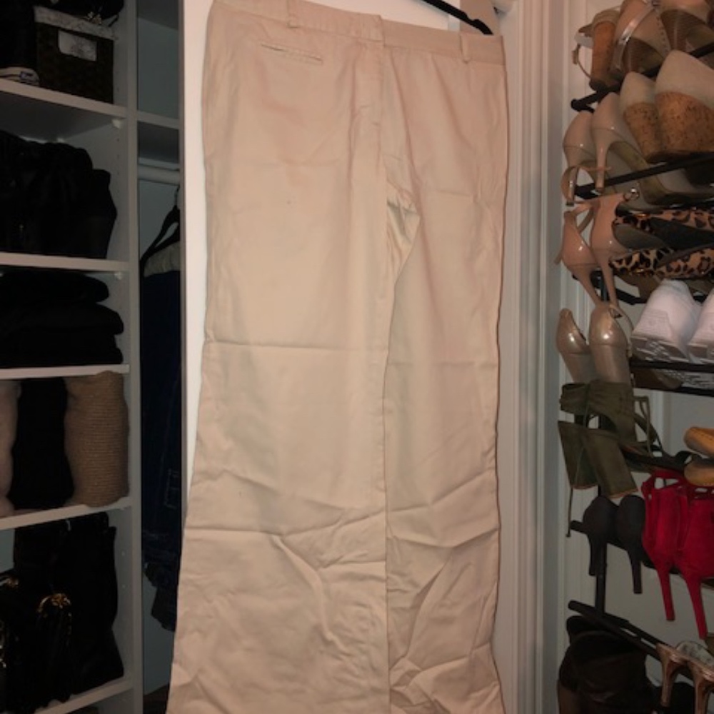 BCBG Light Beige Pants- Wide Leg